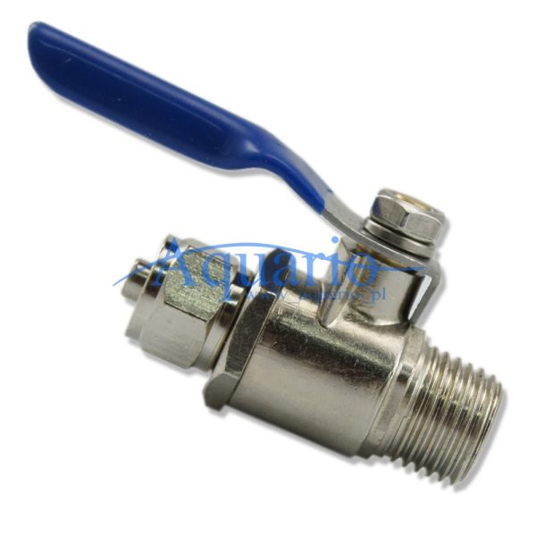 Zawór kulowy 1/4" GZ na wężyk 6mm - obrazek 2